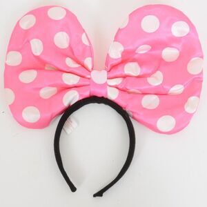 Minnie Mouse Disney Pink White Polka Dot Headband Disneyland Dress Up